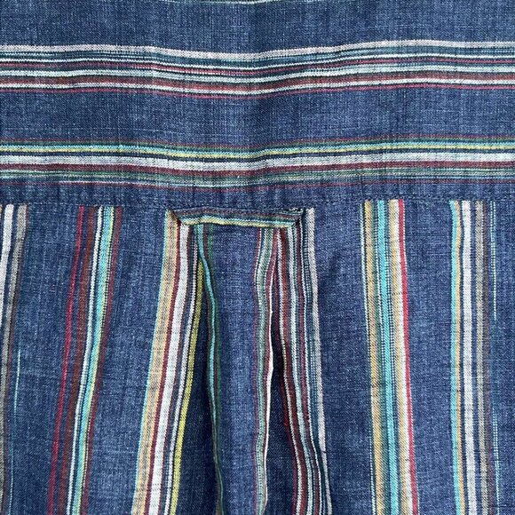Rodd and Gunn Mens M Linen Striped Shirt Rugged Rodeo Western Lightweight - Picture 6 of 8